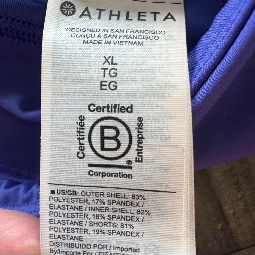Athleta Ace Mesh Skort Jupe Short Blue Purple Athletic Athleisure Size XL Golf - Picture 8 of 10